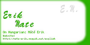 erik mate business card